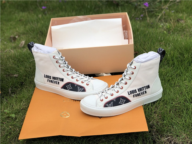 Louis vuitton tattoo sneaker boot High white(98% Authentic quality)